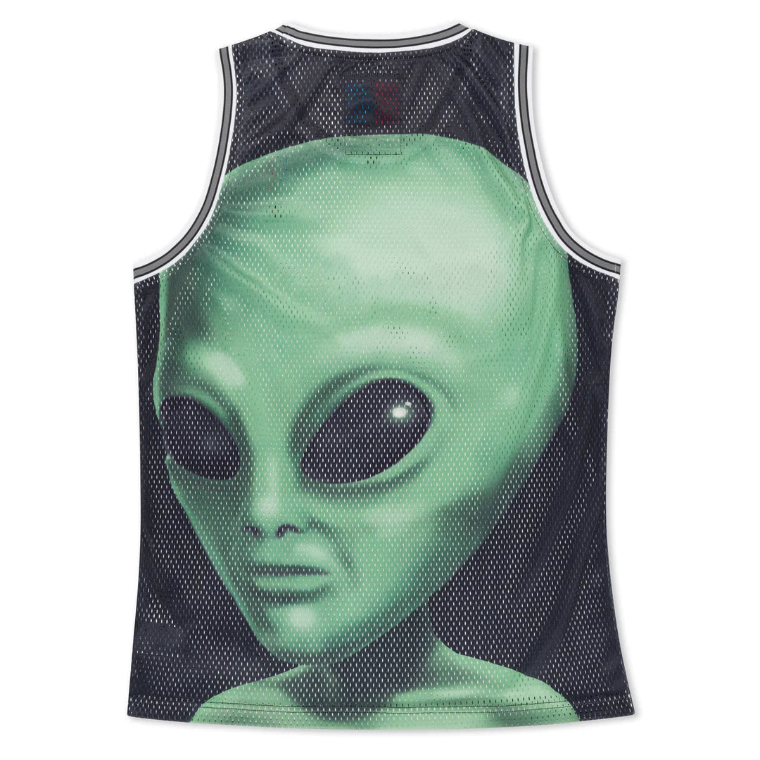 We Come In Peace Basketball Jersey (Black)