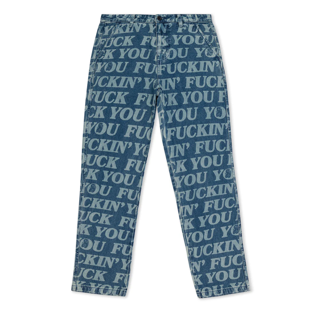 F.U.F.F WASHED DENIM PANTS