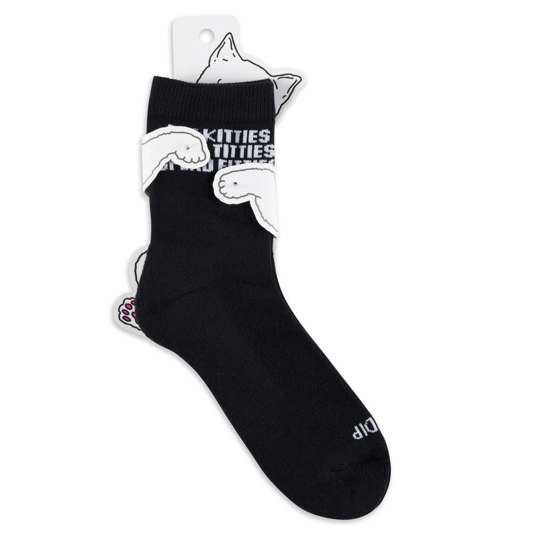 Pet Kitties Mid Socks (Black)