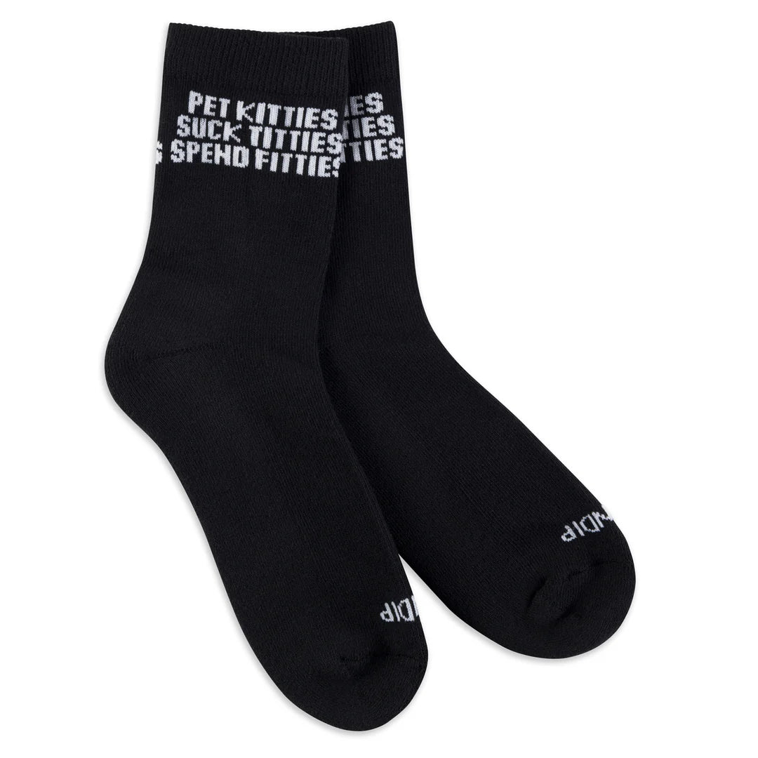 Pet Kitties Mid Socks (Black)