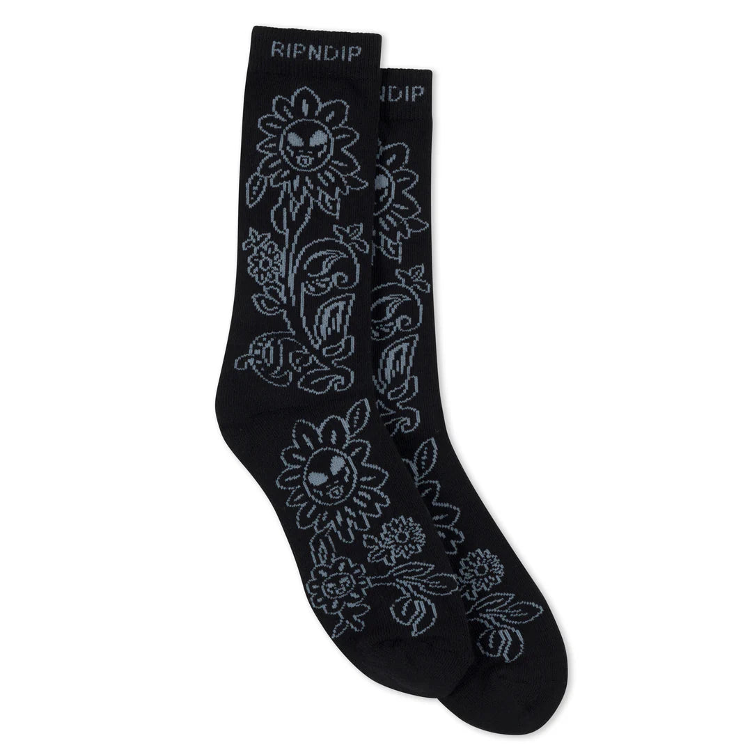 Space Garden Socks (Black)