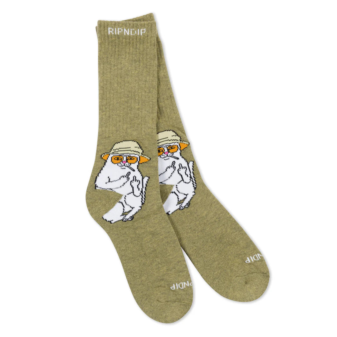 Nermal S Thompson Socks (Heather Olive)