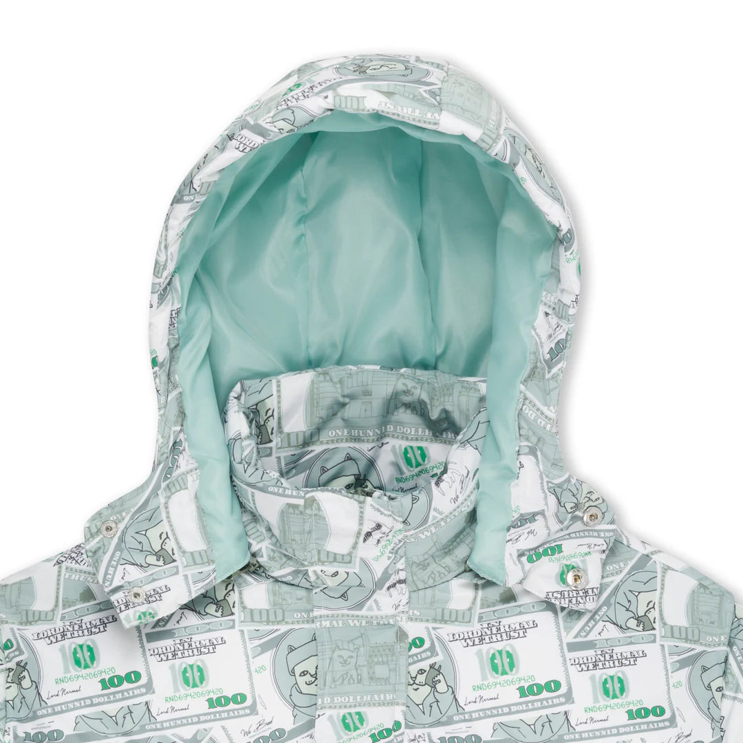 MONEYBAG PUFFER JACKET (OLIVE)