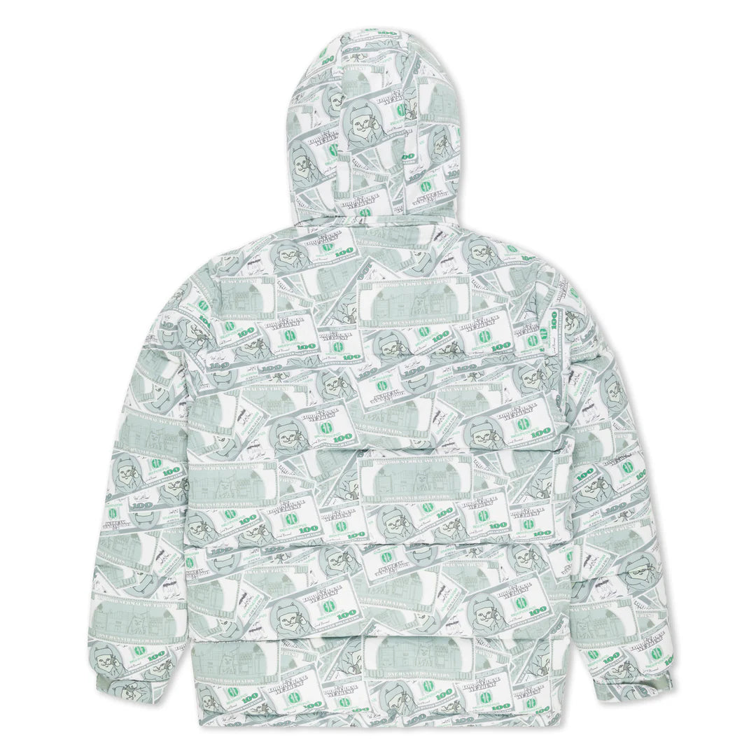 MONEYBAG PUFFER JACKET (OLIVE)