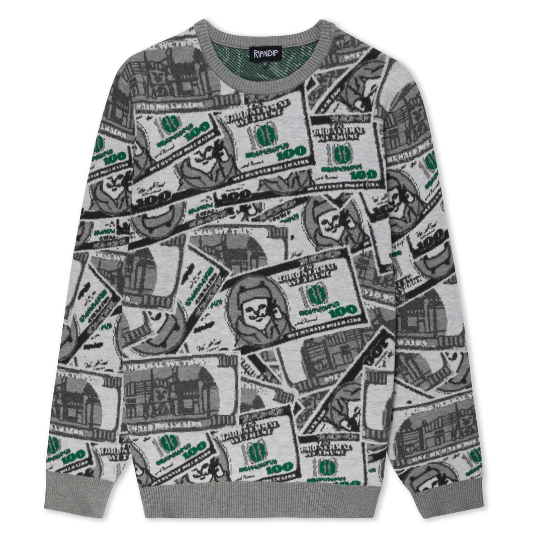 Moneybag Knit Sweater (Olive)