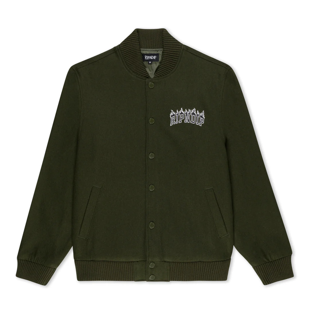 INFERNO VASRSITY JACKET (LIGHT FOREST)