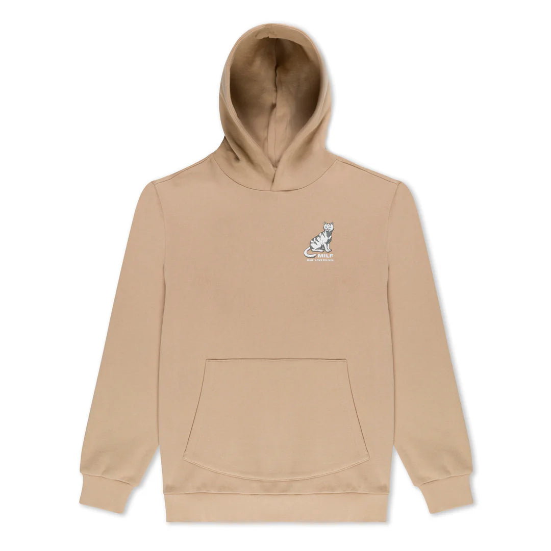 MAN I LOVE FELINES HOODIE (ALMOND)