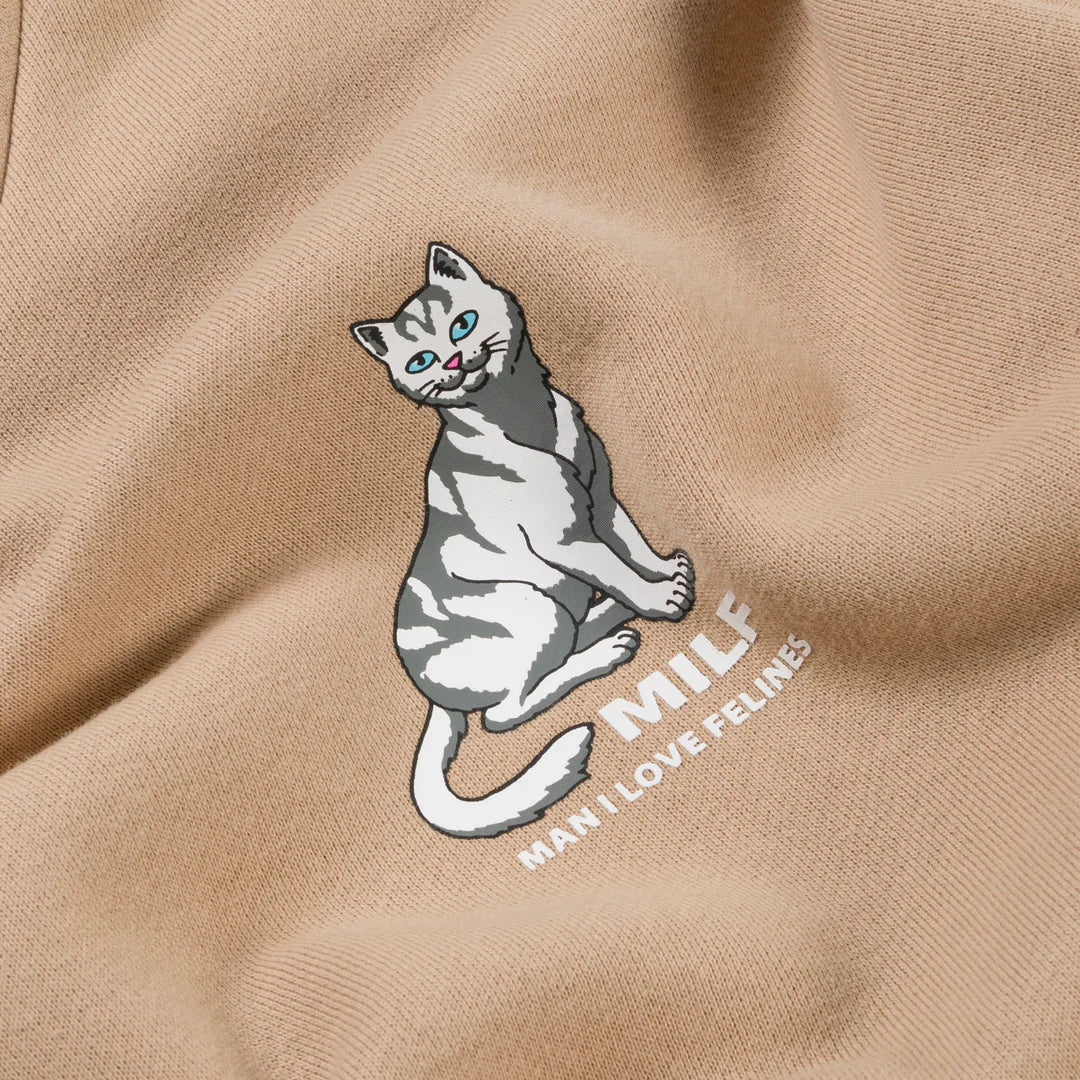 MAN I LOVE FELINES HOODIE (ALMOND)