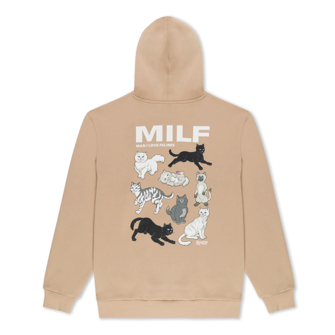 MAN I LOVE FELINES HOODIE (ALMOND)
