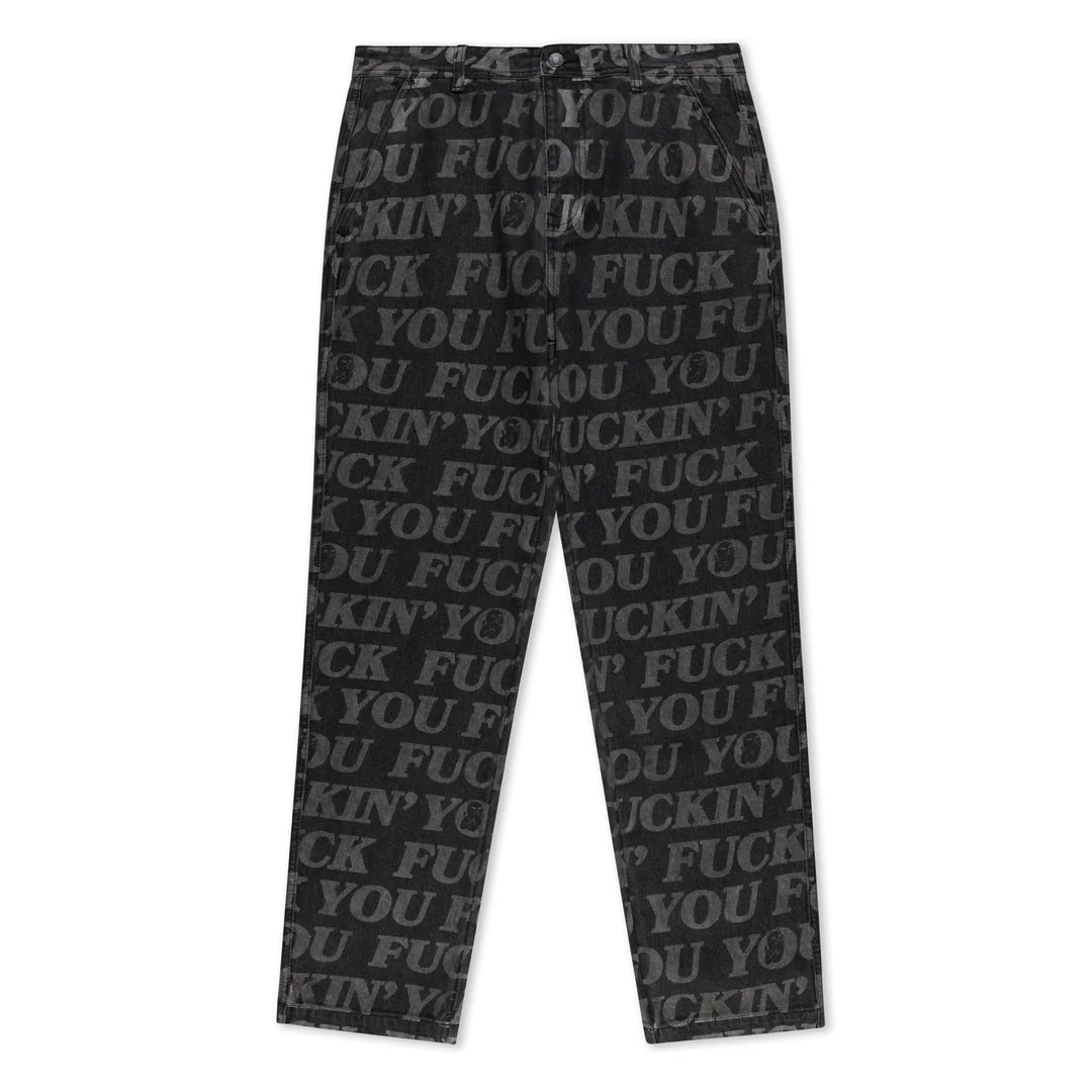 F.U.F.F WASHED DENIM PANTS