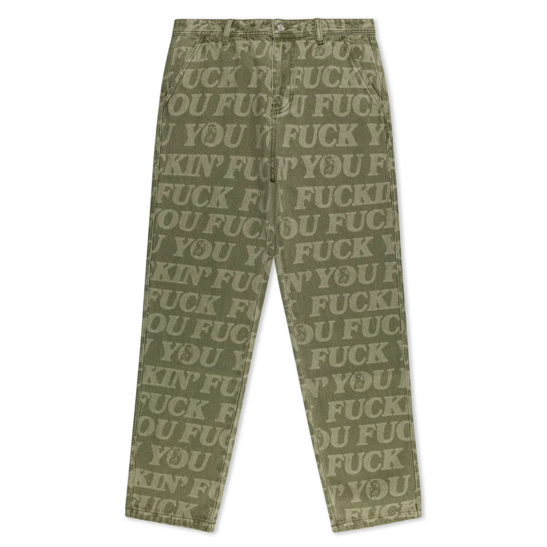 F.U.F.F WASHED DENIM PANTS