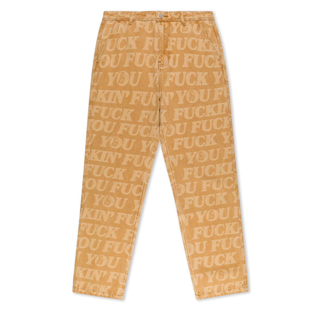 F.U.F.F WASHED DENIM PANTS