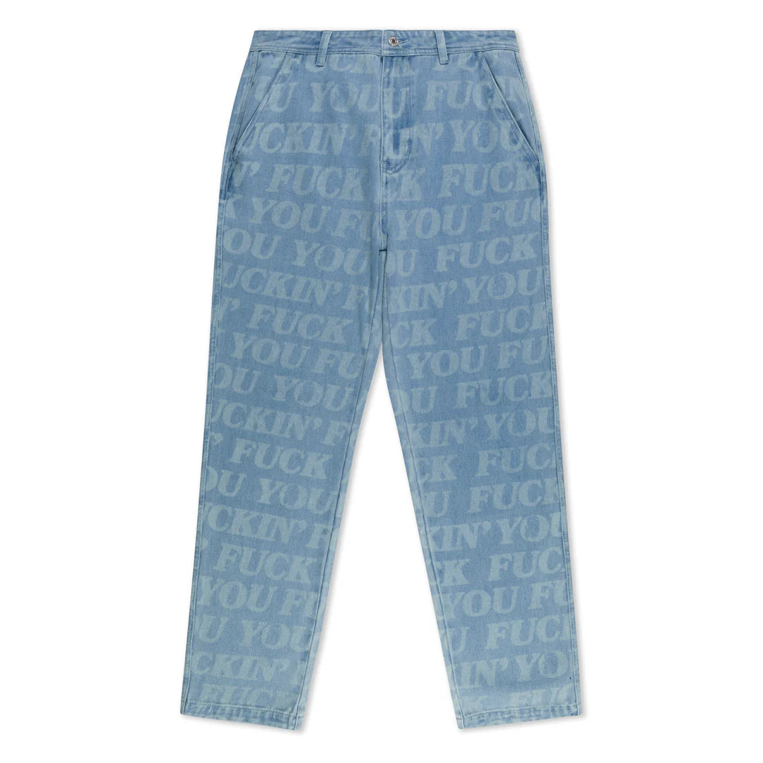 F.U.F.F WASHED DENIM PANTS