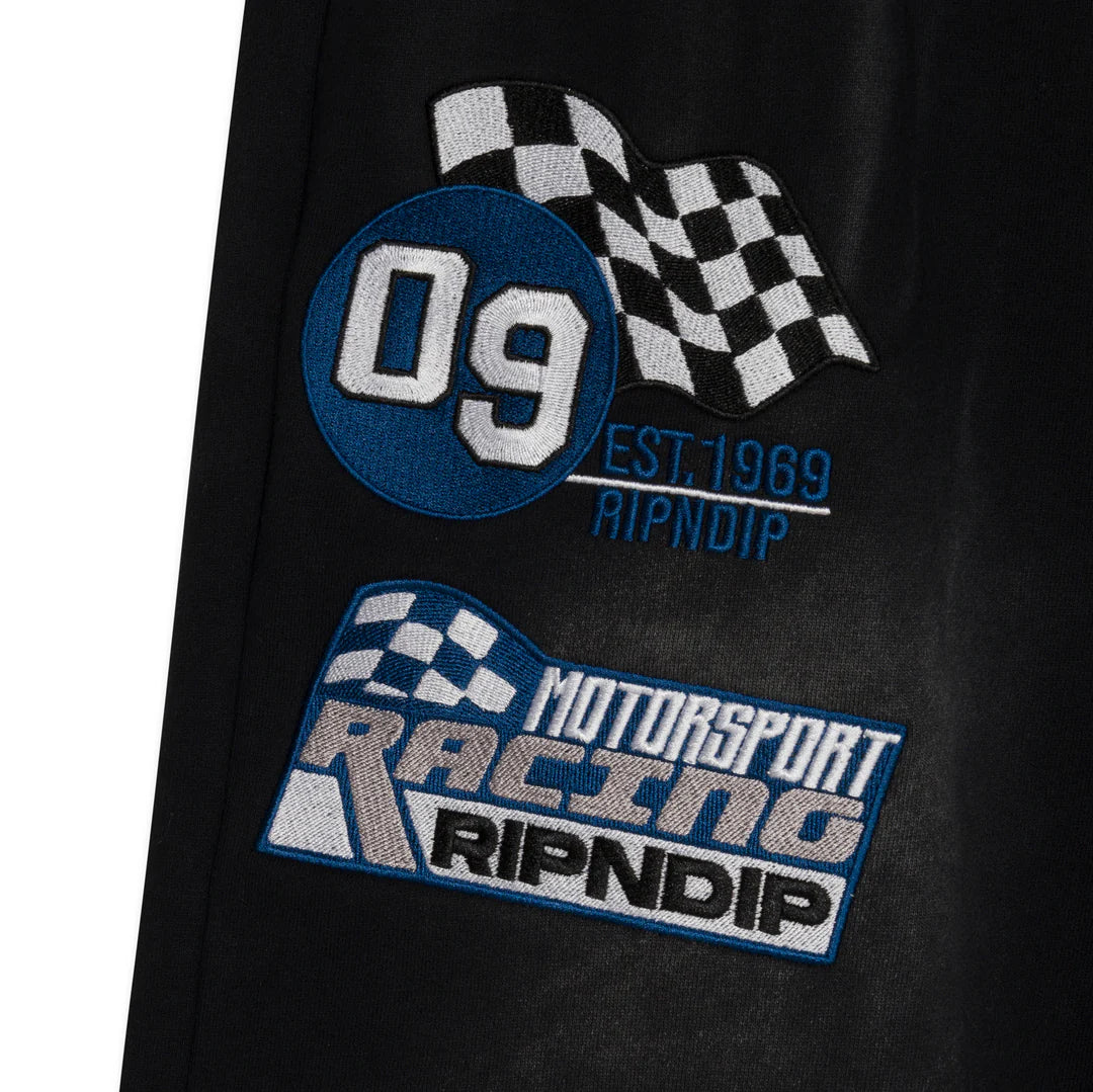 RIPNRACE SWEATPANTS (BLACK FADE WASH)