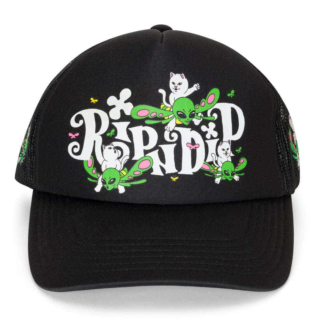 FLY AWAY TRUCKER HAT (BLACK)