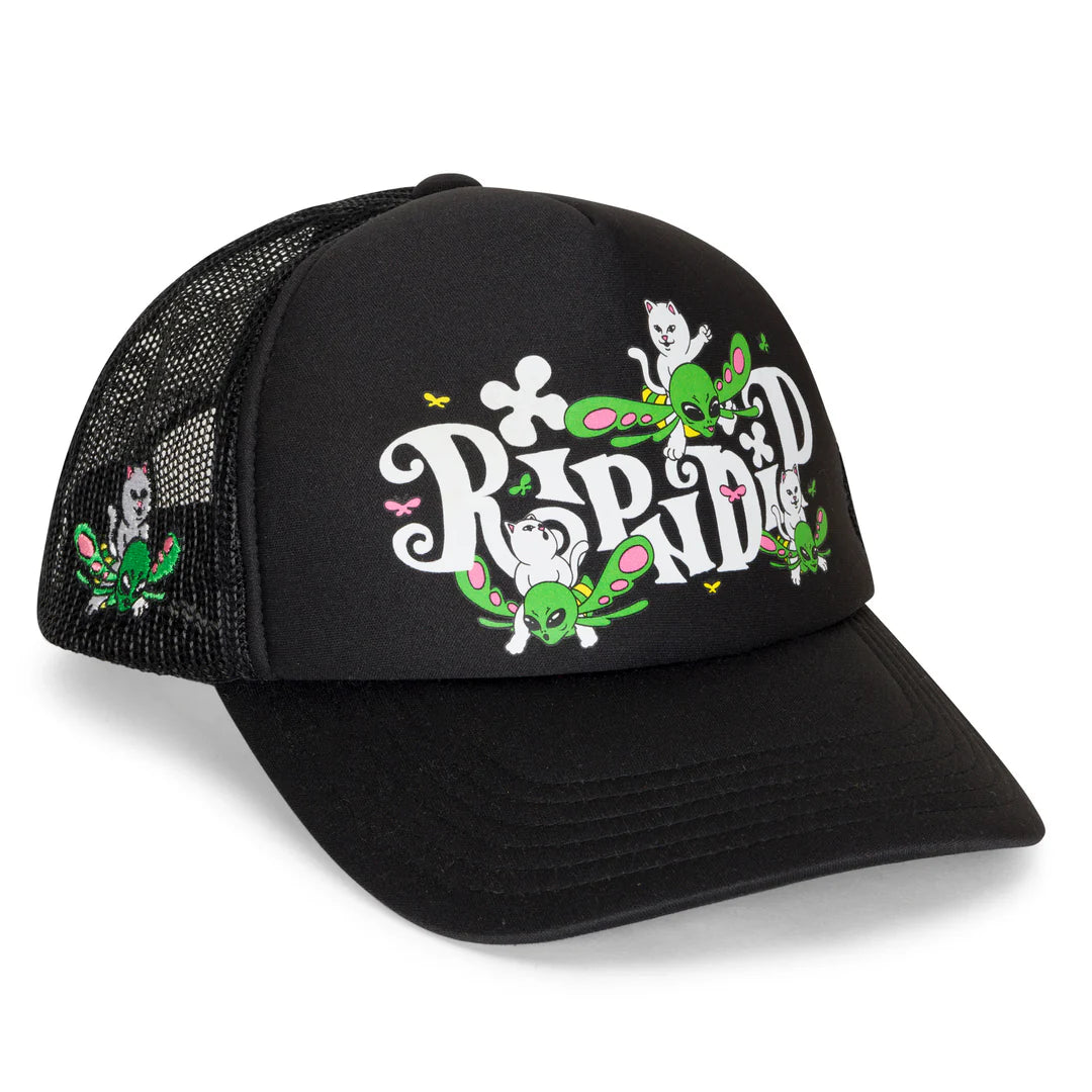 FLY AWAY TRUCKER HAT (BLACK)
