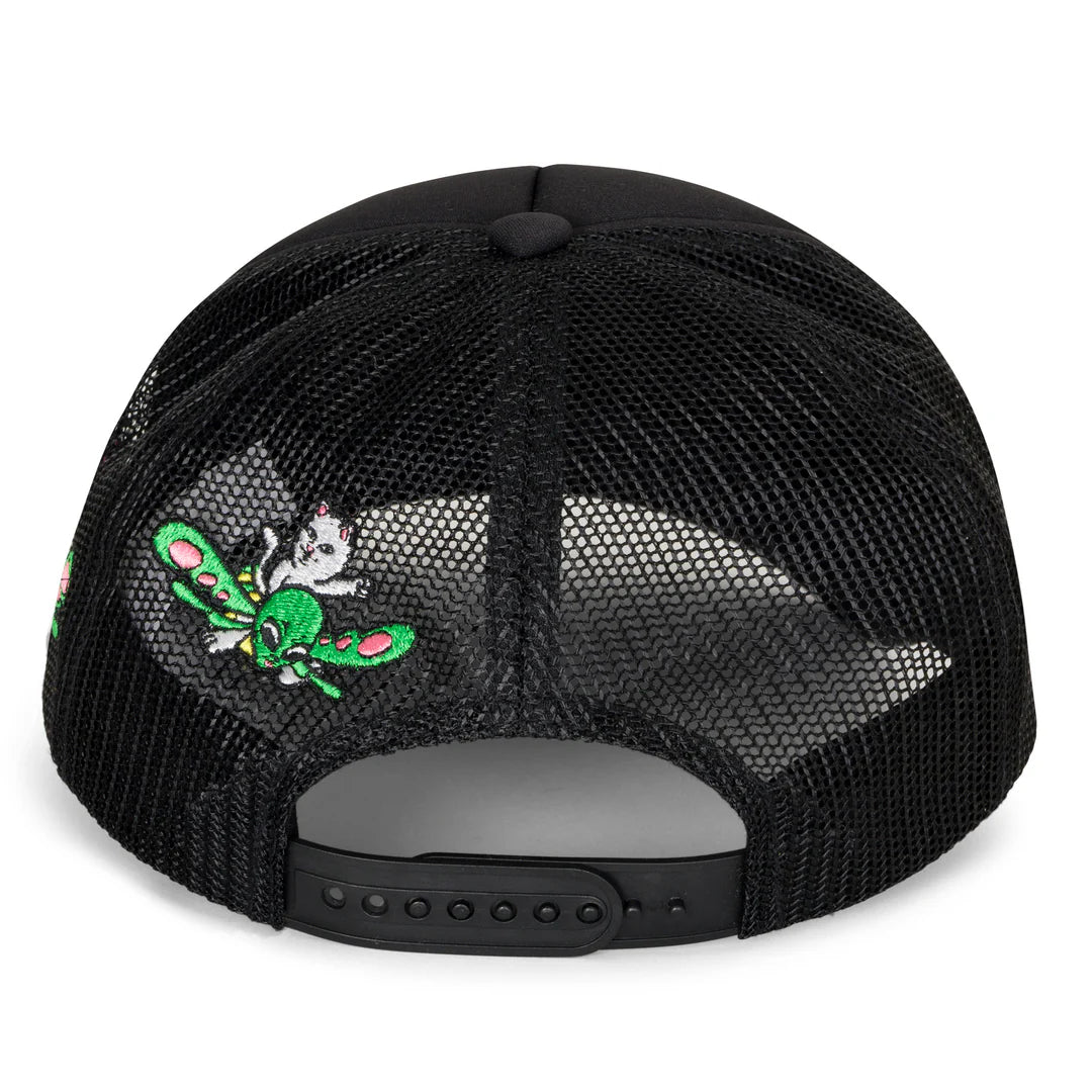 FLY AWAY TRUCKER HAT (BLACK)