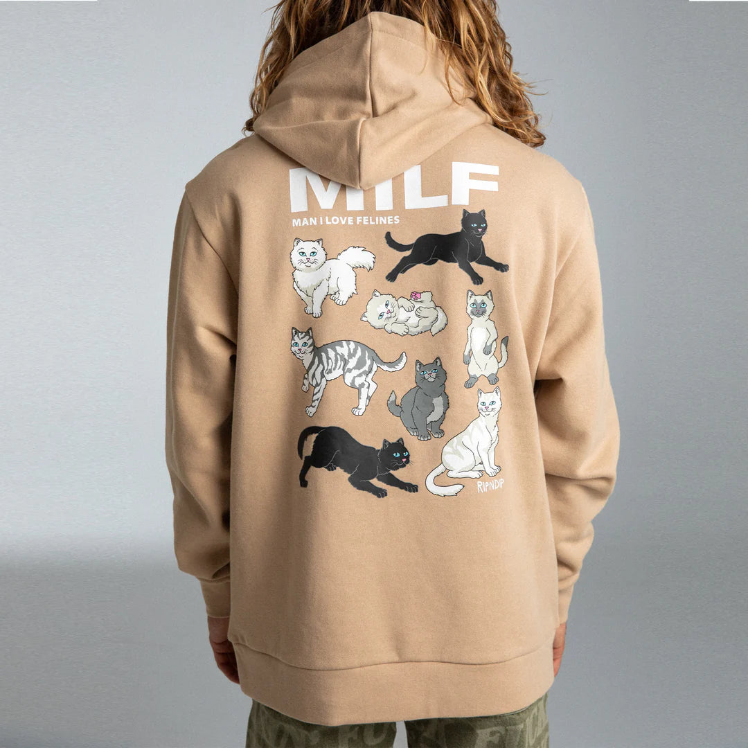 MAN I LOVE FELINES HOODIE (ALMOND)