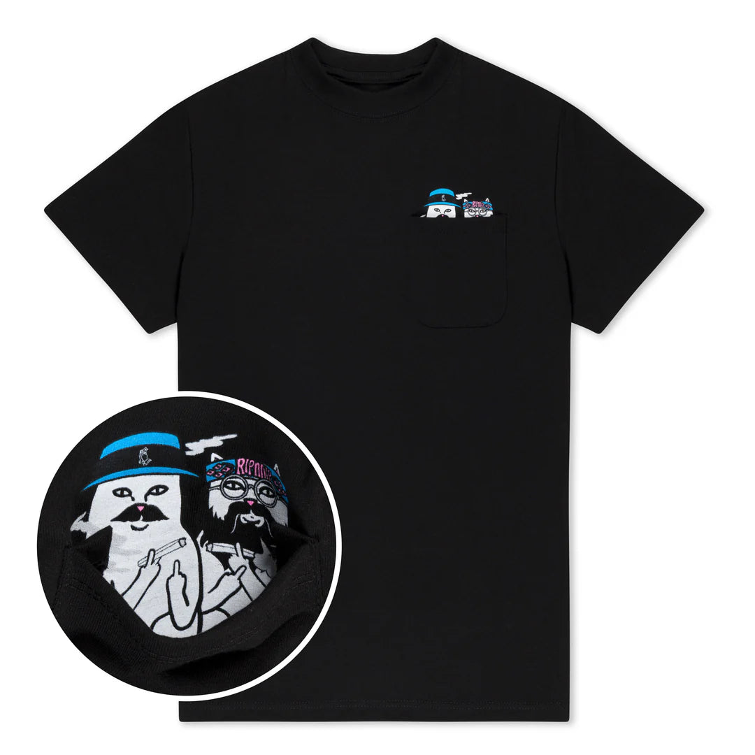 CHEECH AND NERM POCKET TEE (BLACK)