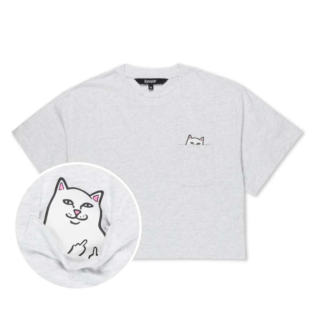 LORD NERMAL CROPPED BABY POCKET TEE (ASH HEATHER)