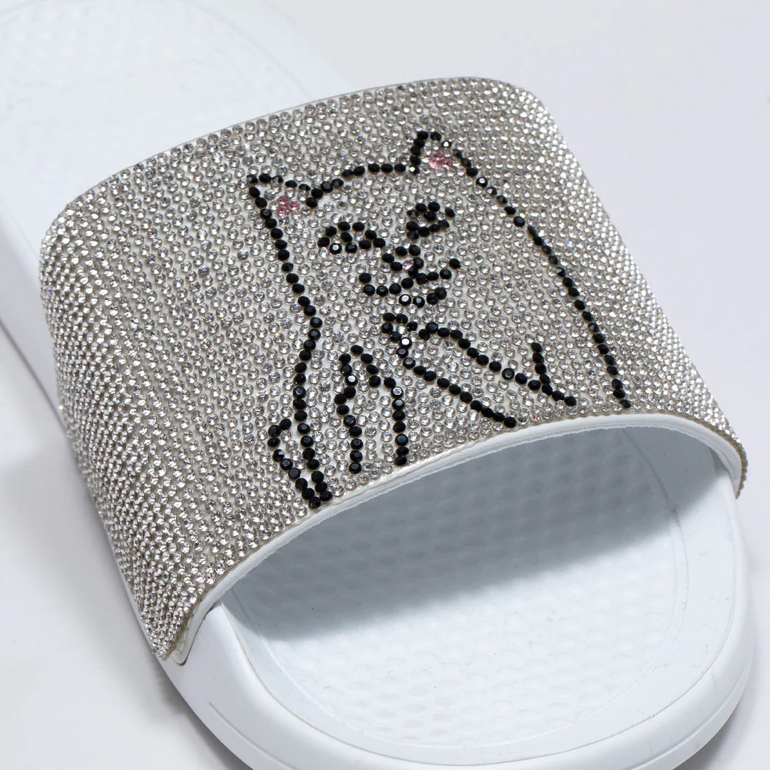 SLIDES LORD NERMAL RHINESTONE (WHITE)