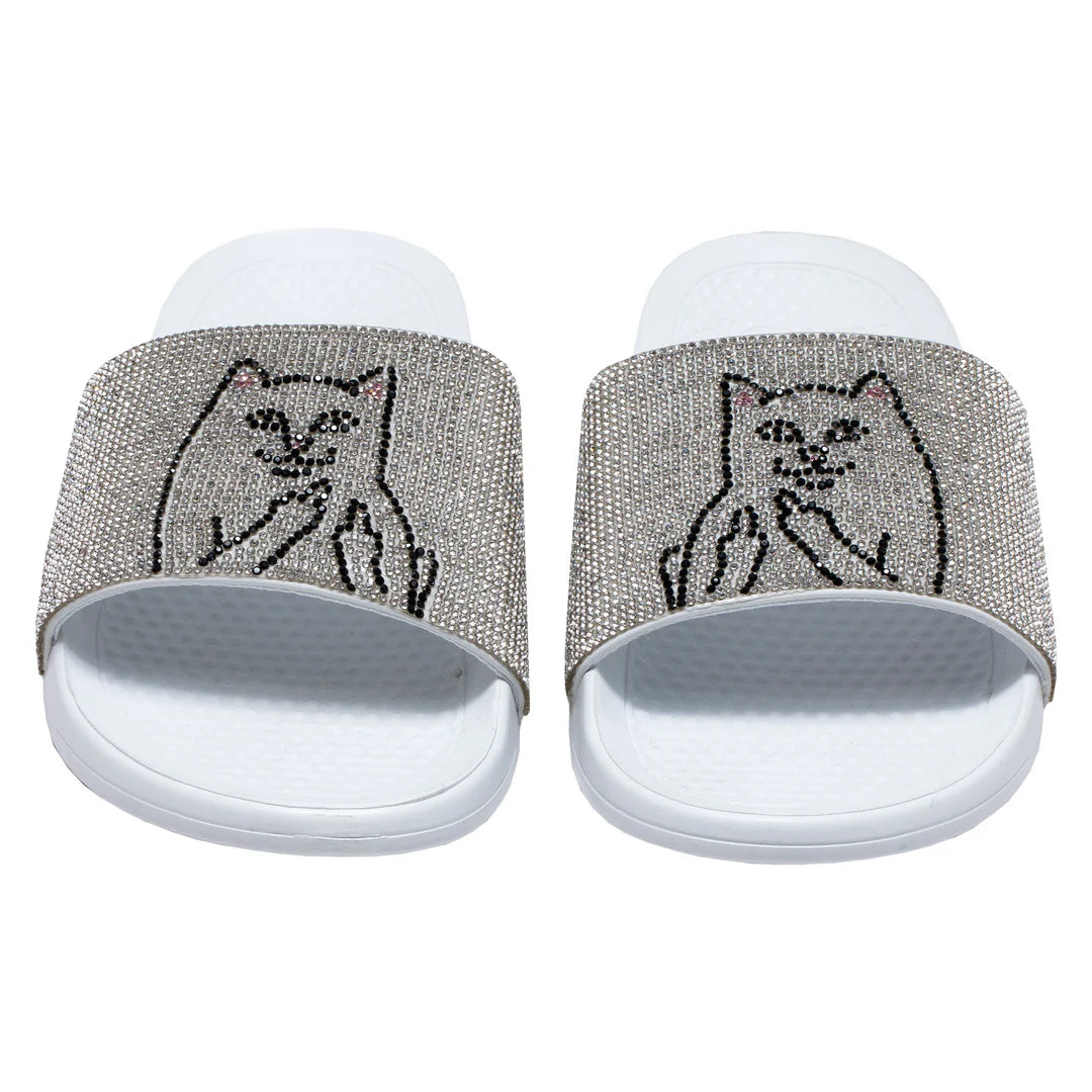 SLIDES LORD NERMAL RHINESTONE (WHITE)