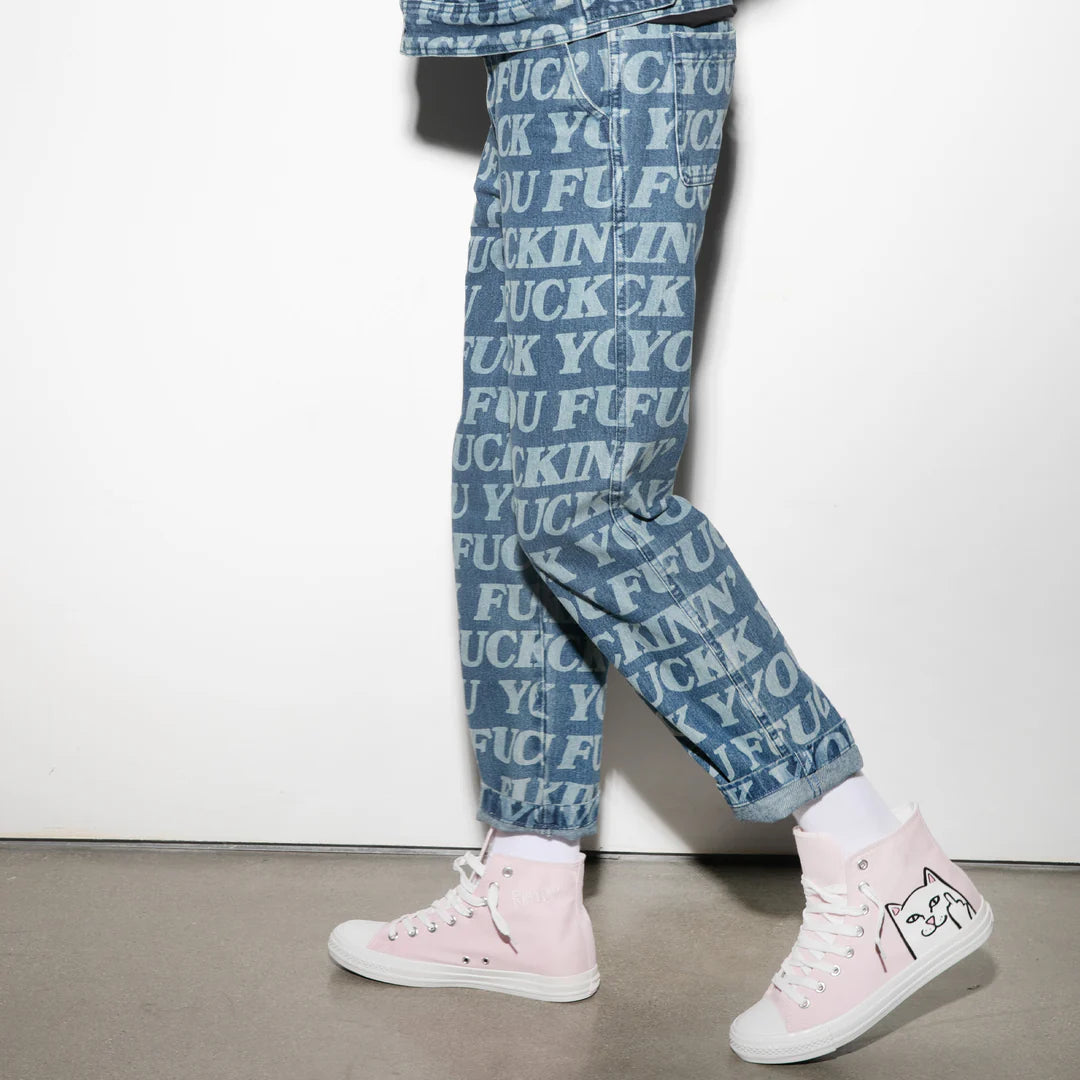 F.U.F.F WASHED DENIM PANTS
