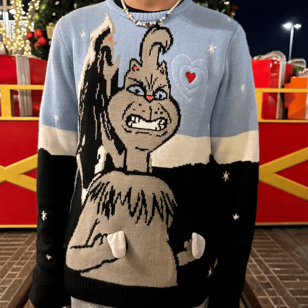 NUNCH FLIPPY KNITTY SWEATER (BLACK)