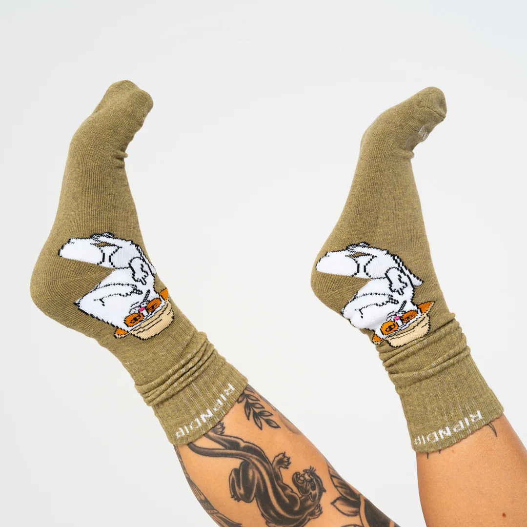 Nermal S Thompson Socks (Heather Olive)