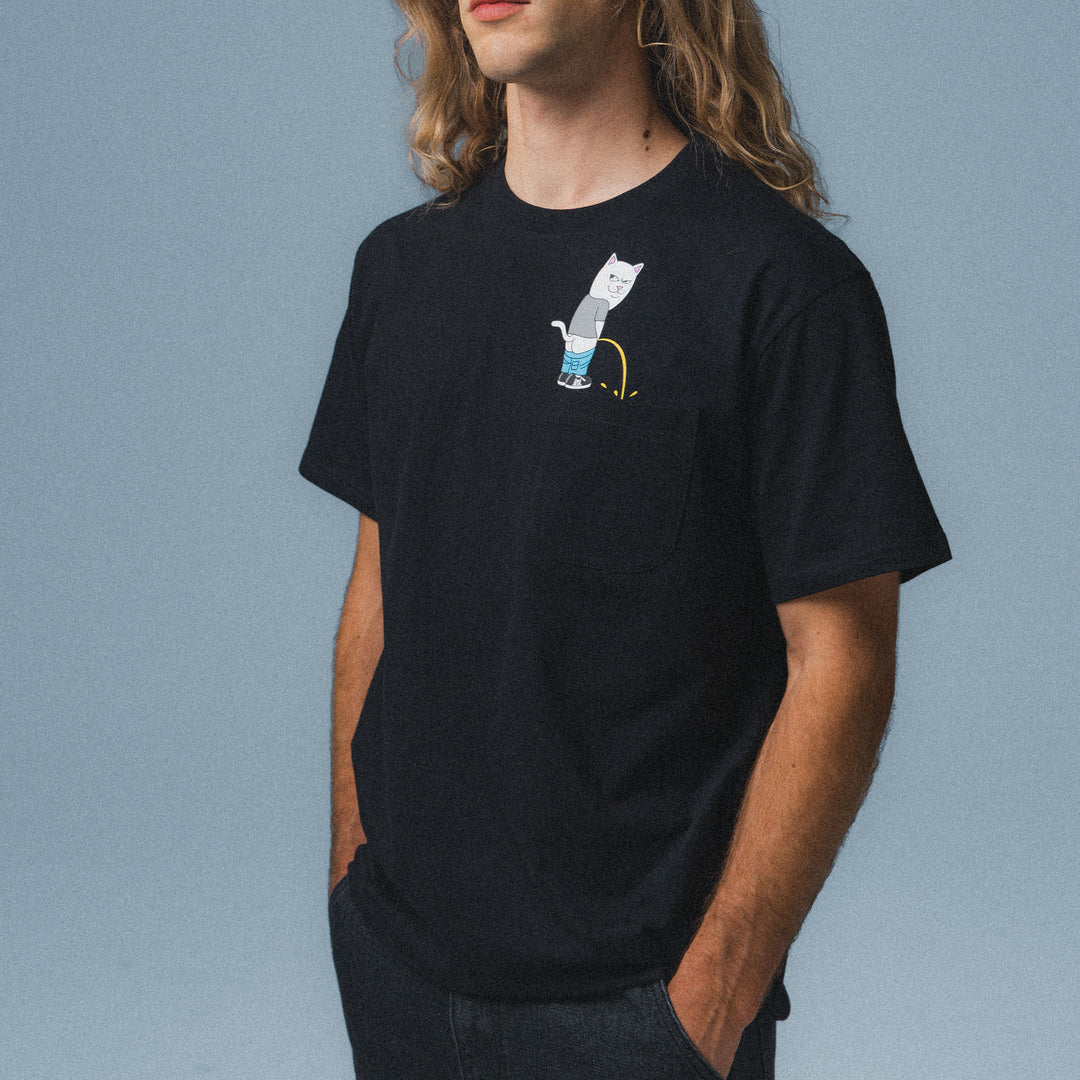 POTTY POPCKET TEE (BLACK)