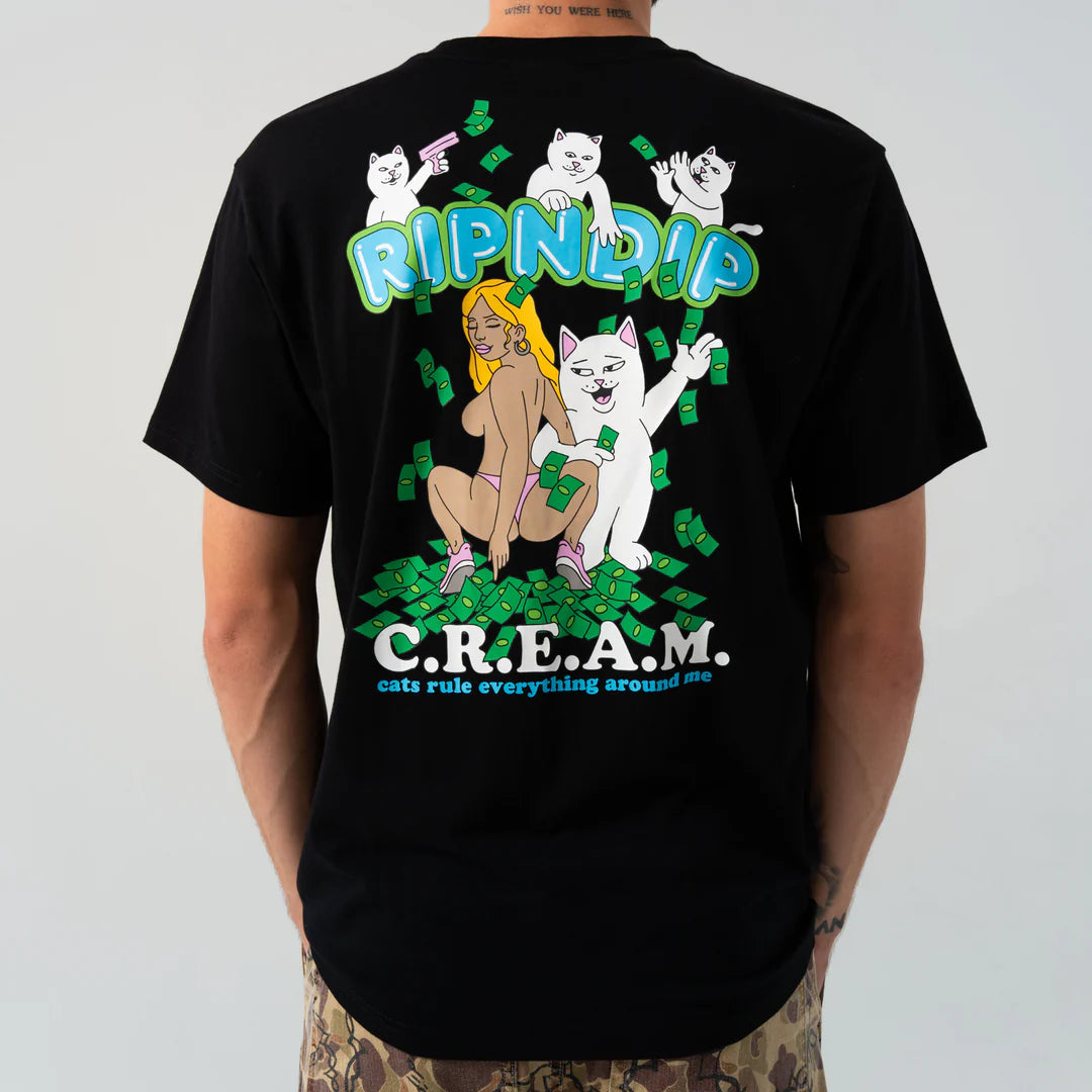 Club Cream Tee (Black)