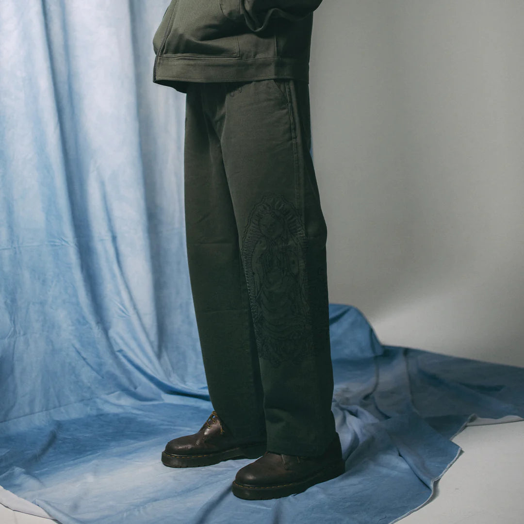 MOTHER NERM TWILL PANTS (DARK OLIVE)