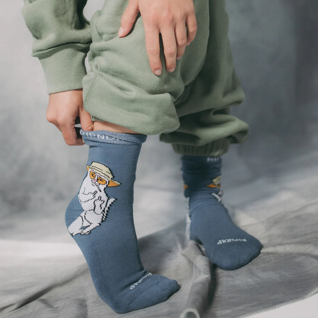 Nermal S Thompson Mid Socks (Dark Slate)