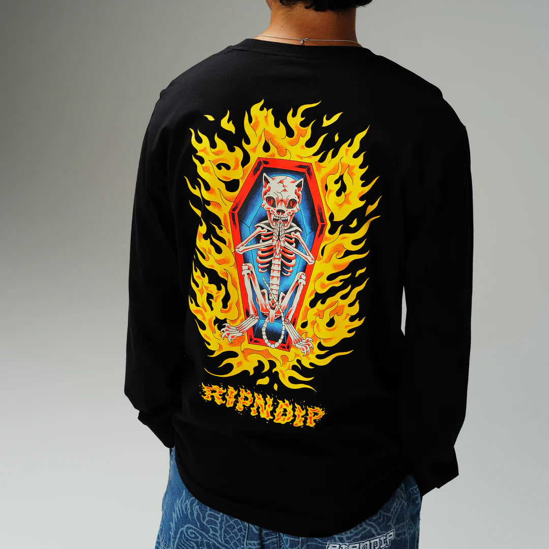 BURN IN HECK LONG SLEEVE (BLACK)