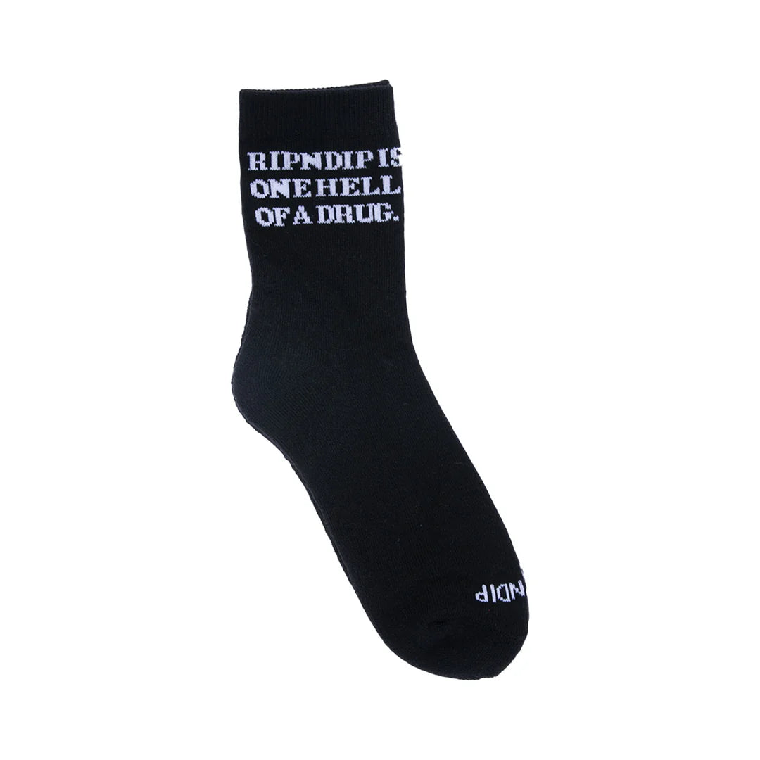 HELL OF A DRUG MID SOCKS (BLACK)