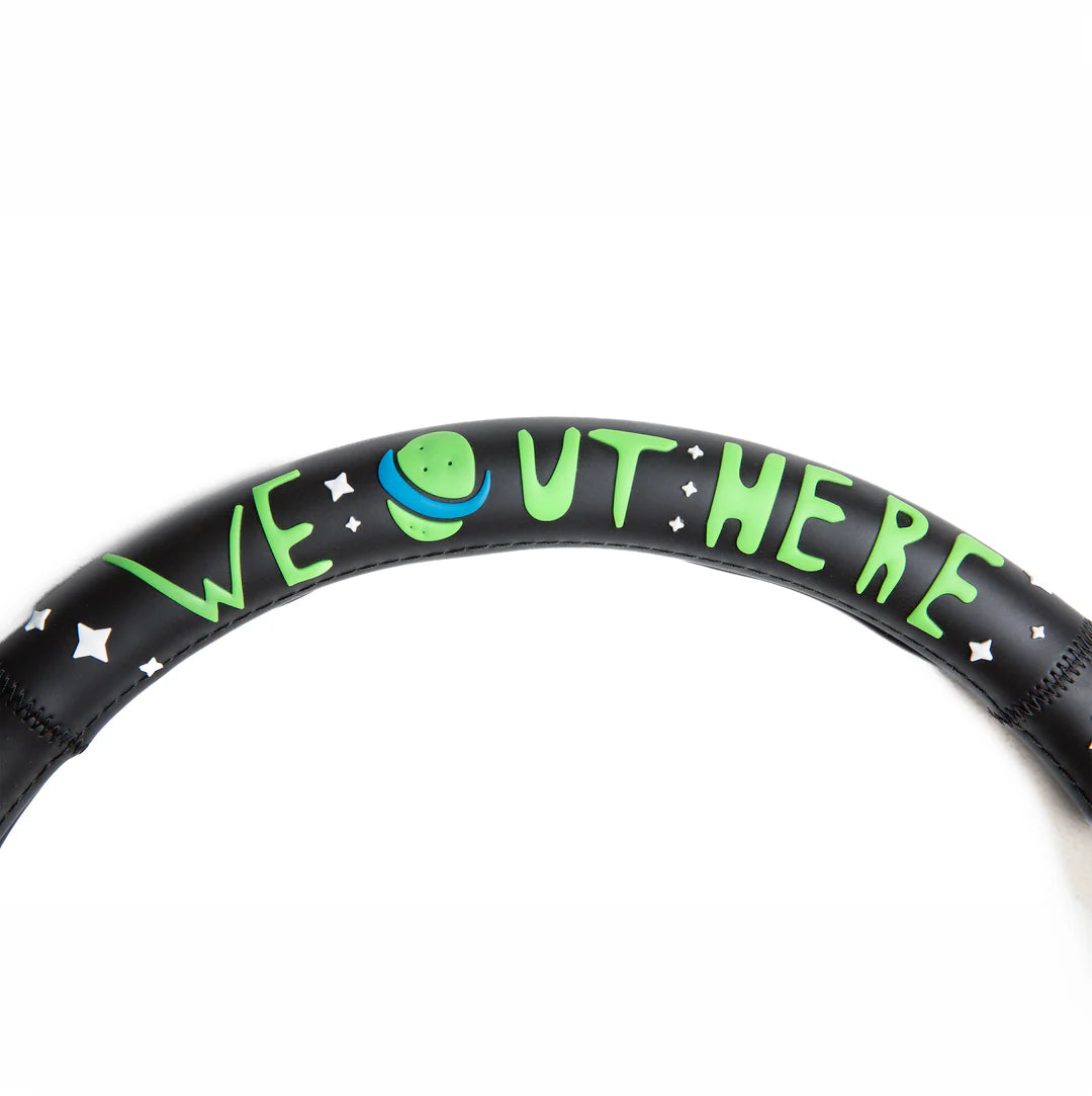 We Out Here Steering Wheel Cover (Black)