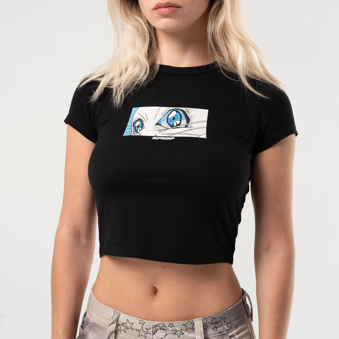 Metal Claw Cropped Baby Tee (Black)