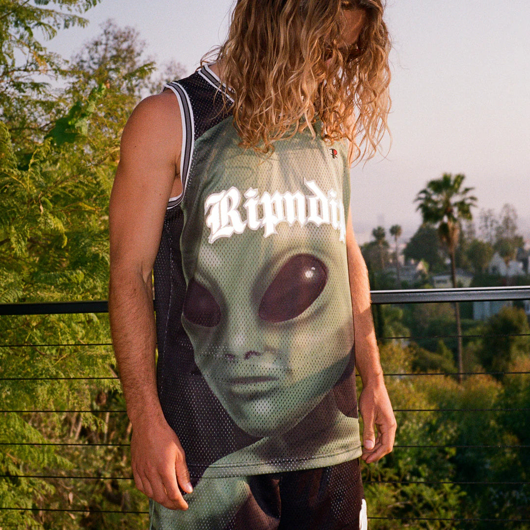 We Come In Peace Basketball Jersey (Black)