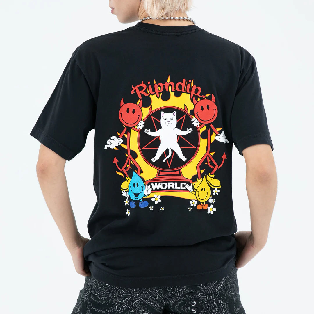 RIPNDIP WORLD TEE (VINTAGE BLACK)