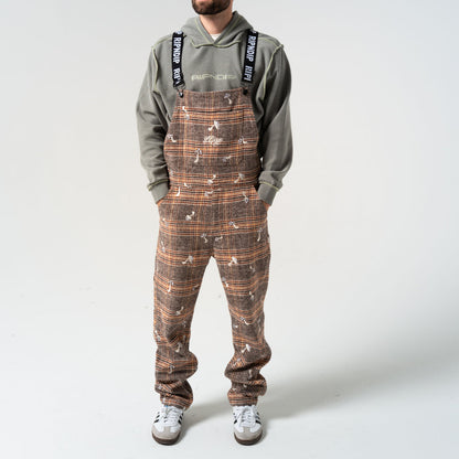 EUPHORIA PLAID OVERALLS (BROWN PLAID)