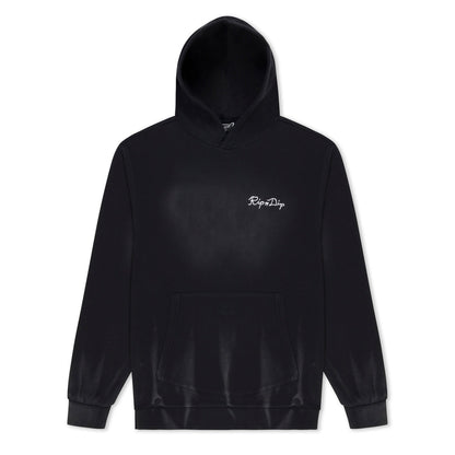 RIPNLIT HOODIE (BLACK VINTAGE WASH)