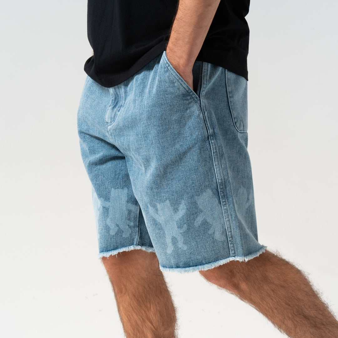 COSMIC NERM DENIM SHORTS (MEDIUM WASH)