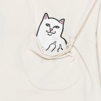 LORD NERMAL CROPPED LS POCKET TEE (WARM GREY)