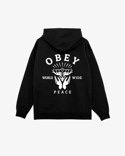 LOTUS WITH HANDS PREMIUM PULLOVER HOOD