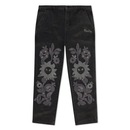 SPACE GARDEN PANTS (BLACK VINTAGE WASH)