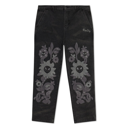 SPACE GARDEN PANTS (BLACK VINTAGE WASH)