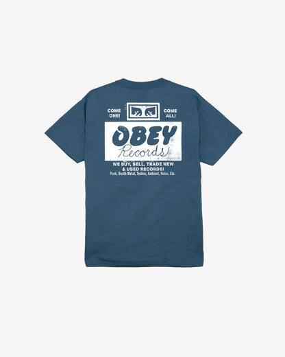 OBEY RECORDS BUY, SELL, TRADE CLASSIC T-SHIRT