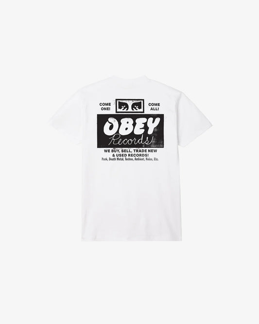 OBEY RECORDS BUY, SELL, TRADE CLASSIC T-SHIRT