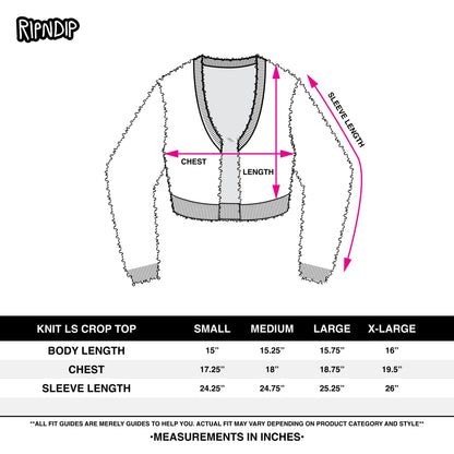 Euphoria Knit Long Sleeve Crop Top (Black)