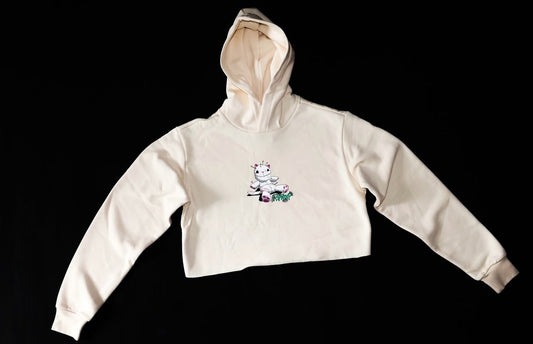 TRAVIS CROPPED HOODIE (NATURAL)